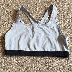 Nike kids size XL Light Gray and Black Sports Bra